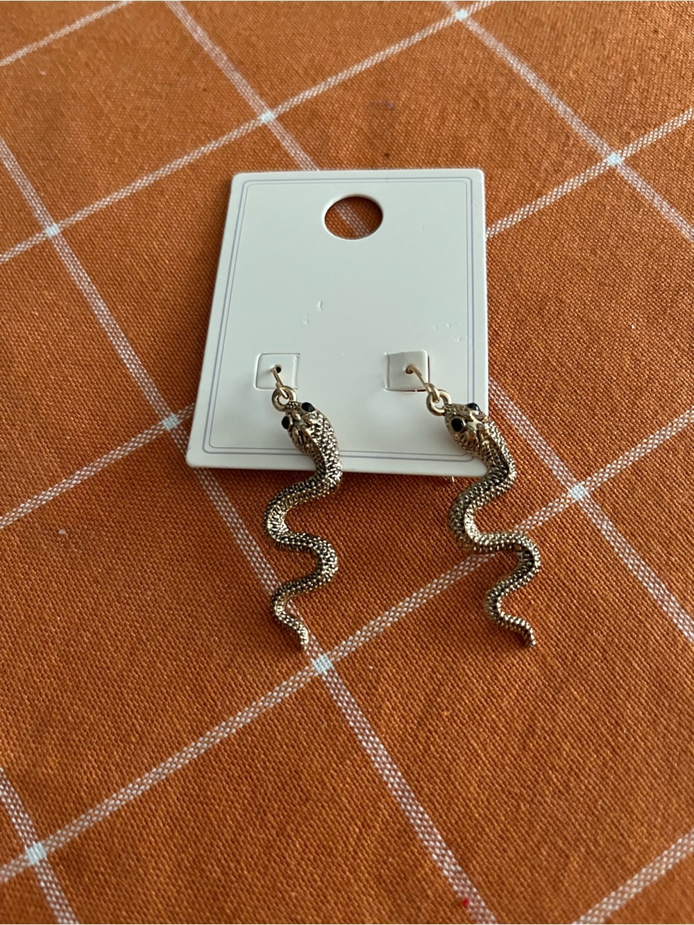 Gold Snake Drop Earrings - Indiana Jones inspired Halloween Women’s Jewelry